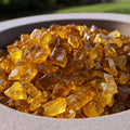 Chestnut Reflective Fire Pit Glass - Decorative Round Outdoor Fire Glass