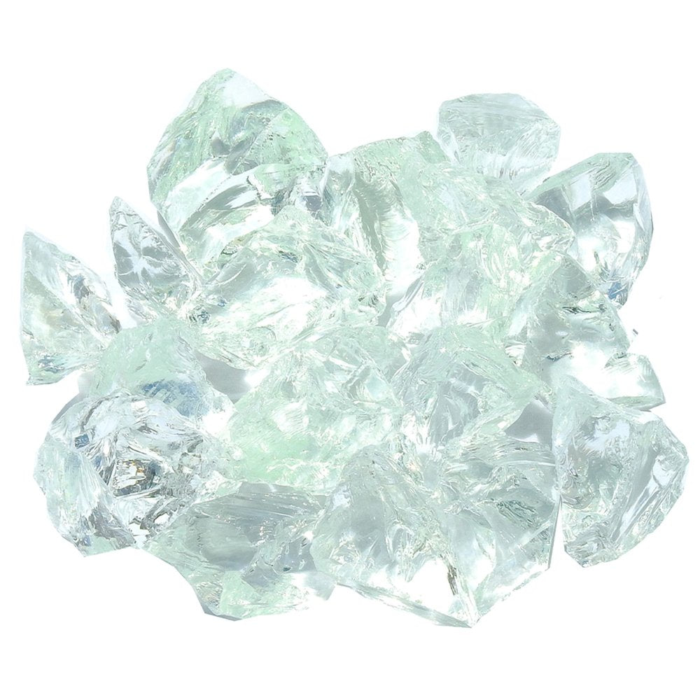 Clear Reflective Fire Pit Glass - Decorative Round Outdoor Fire Glass