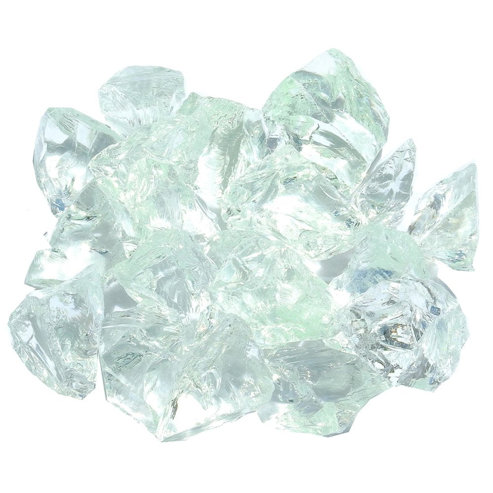 Clear Reflective Fire Pit Glass - Decorative Round Outdoor Fire Glass