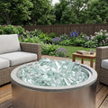Clear Reflective Fire Pit Glass - Decorative Round Outdoor Fire Glass