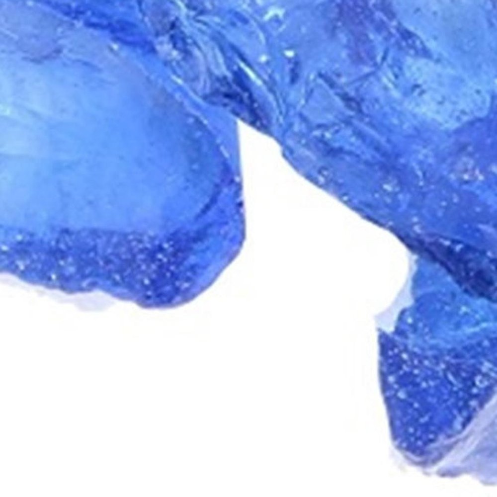 Blue Reflective Fire Pit Glass - Decorative Round Outdoor Fire Glass