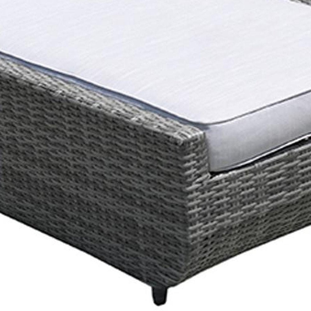 9-Piece Outdoor Gray Wicker Outdoor Patio Conversation Set Fire Pit Included with Gray Cushions