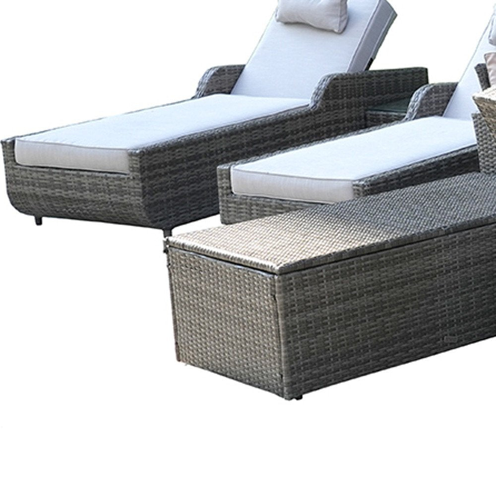 12-Piece Gray Wicker Outdoor Patio Conversation Set with Fire Pit & Table