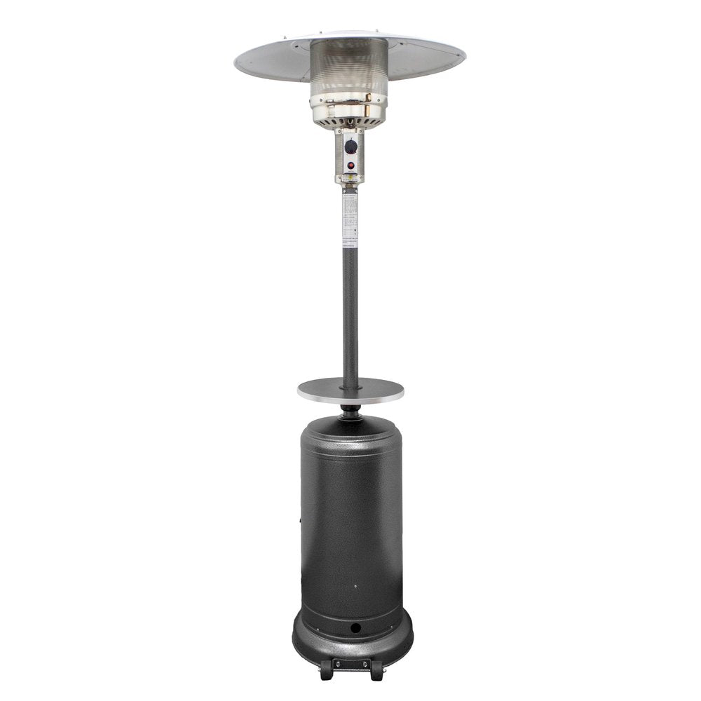 48,000 BTU Silver Propane Patio Heater - Freestanding Steel Outdoor Heater