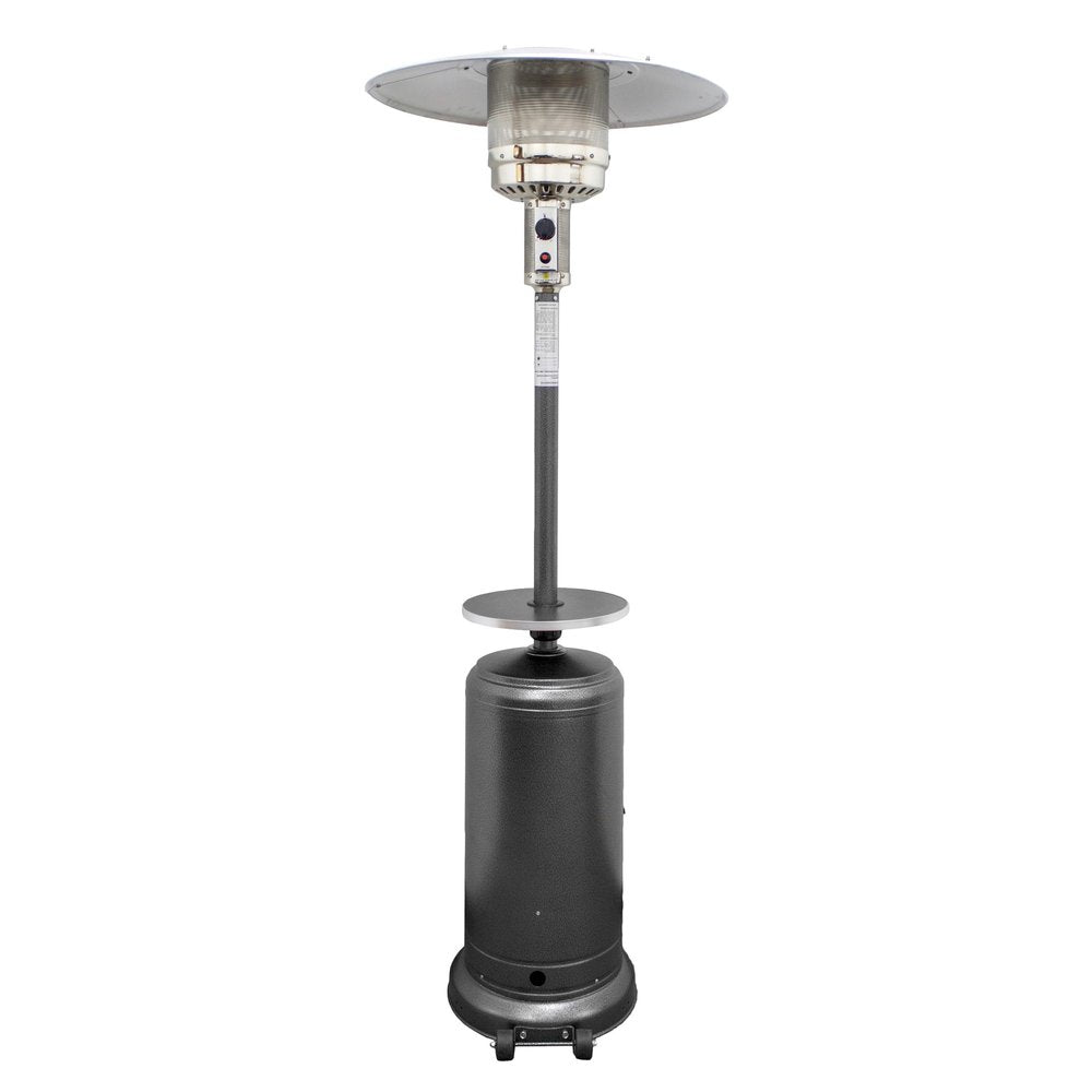 48,000 BTU Silver Propane Patio Heater - Freestanding Steel Outdoor Heater