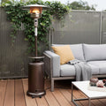 48,000 BTU Bronze Propane Patio Heater - Freestanding Steel Outdoor Heater