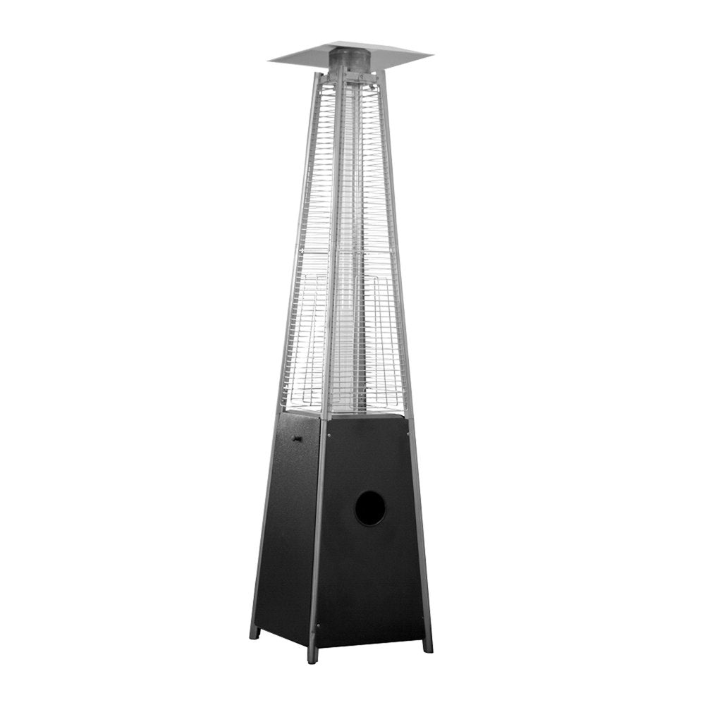 41,000 BTU Black Propane Patio Heater - Freestanding Pyramid Steel Outdoor Heater