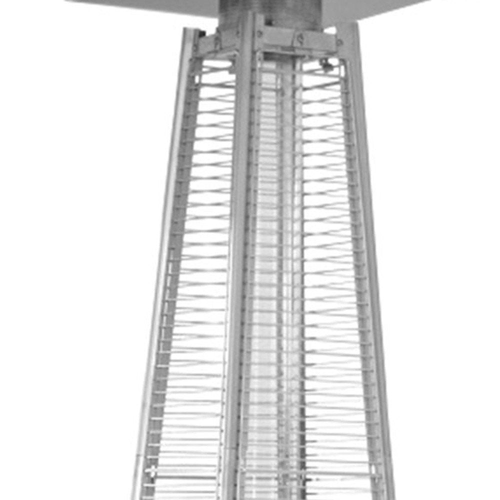 41,000 BTU Black Propane Patio Heater - Freestanding Pyramid Steel Outdoor Heater
