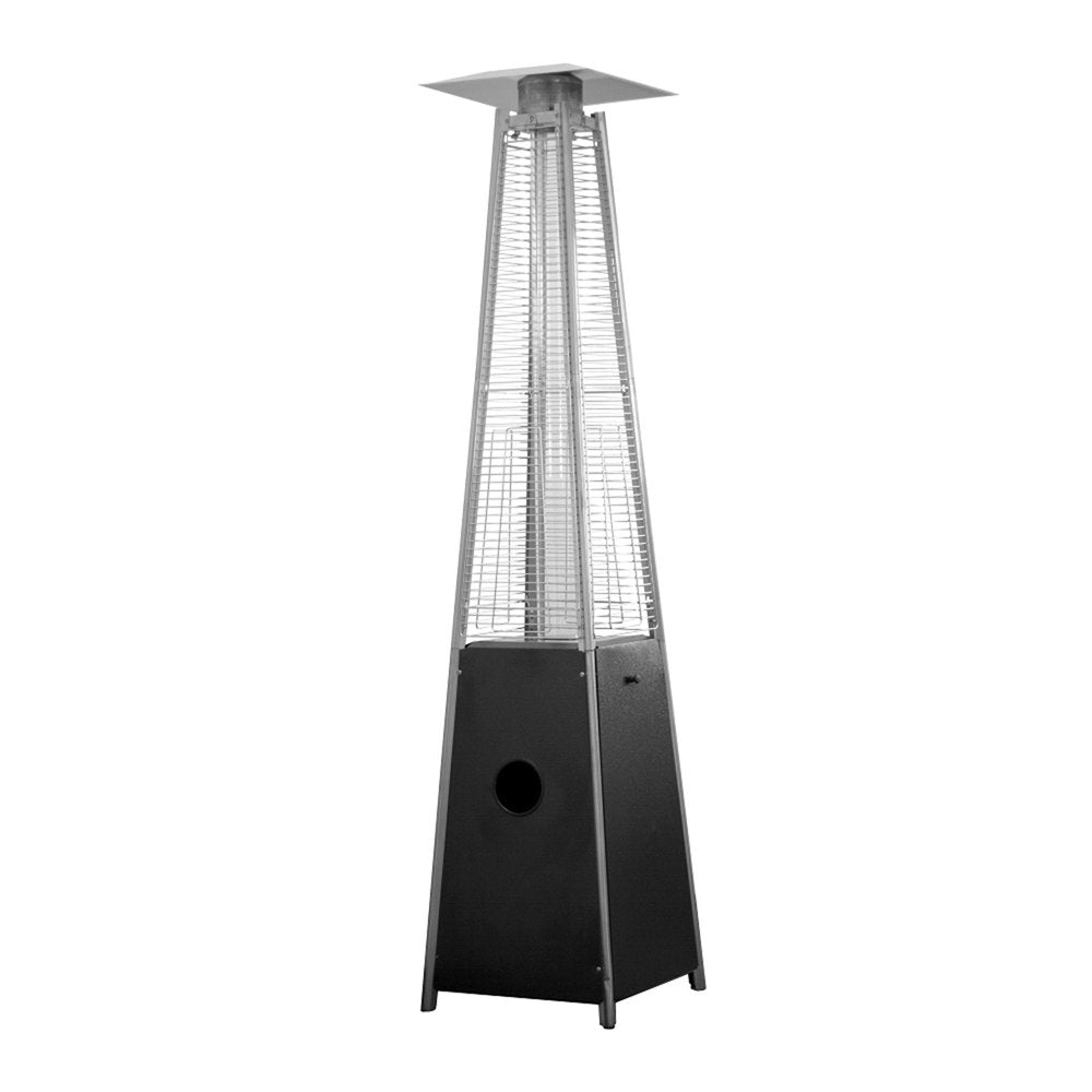 41,000 BTU Black Propane Patio Heater - Freestanding Pyramid Steel Outdoor Heater
