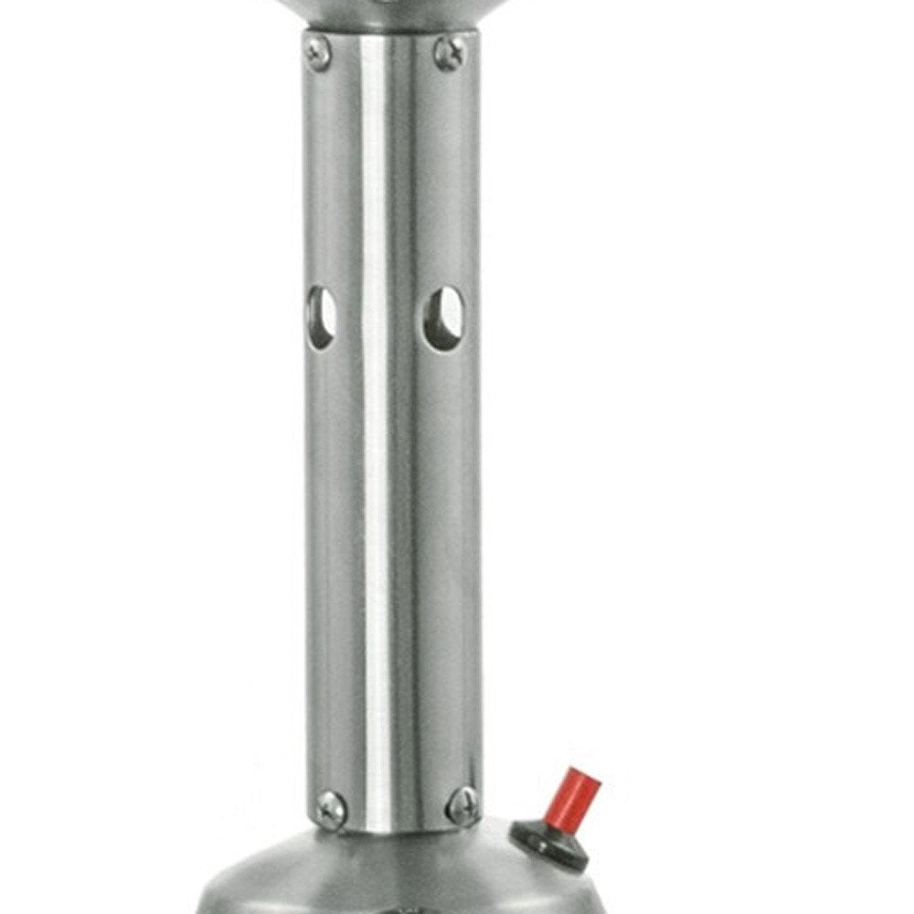11,000 BTU Silver Propane Patio Heater - Tabletop Steel Outdoor Heater