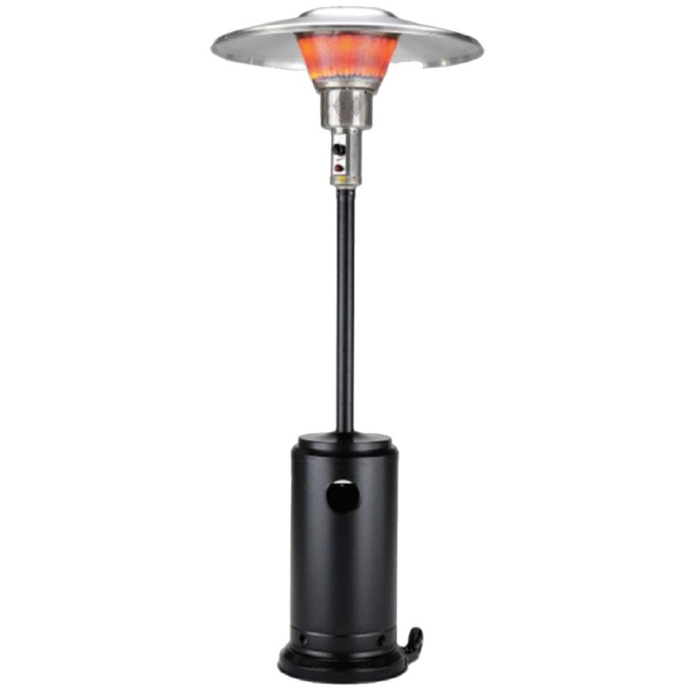 40,000 BTU Black Propane Patio Heater - Freestanding Steel Outdoor Heater