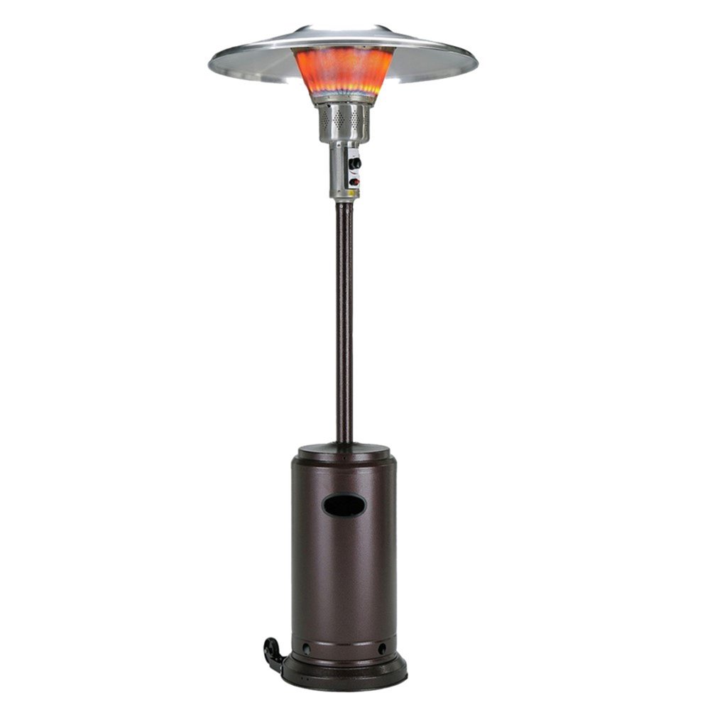 40,000 BTU Bronze Propane Patio Heater - Freestanding Steel Outdoor Heater