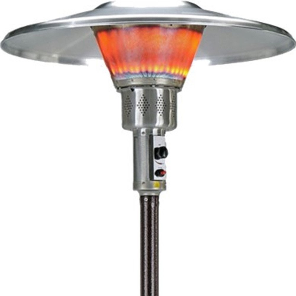 40,000 BTU Bronze Propane Patio Heater - Freestanding Steel Outdoor Heater