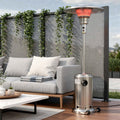 40,000 BTU Silver Propane Patio Heater - Freestanding Steel Outdoor Heater