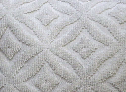 18"x18" White Indoor/Outdoor Ogee Decorative Pillow