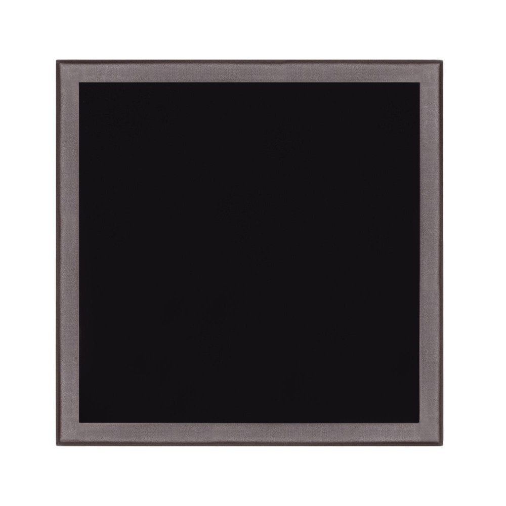 18" Black Square Glass Outdoor Patio Side Table