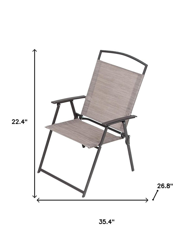 Outdoor Patio 6-Piece Clear and Gray Square Glass Dining Set with 4 Chairs