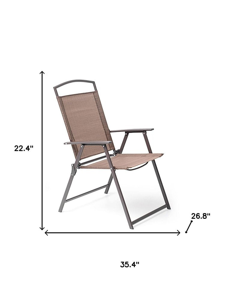 Outdoor Patio 6-Piece Clear and Brown Square Glass Dining Set with 4 Chairs