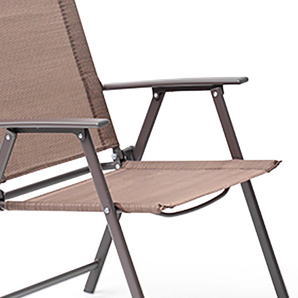 Outdoor Patio 6-Piece Clear and Brown Square Glass Dining Set with 4 Chairs
