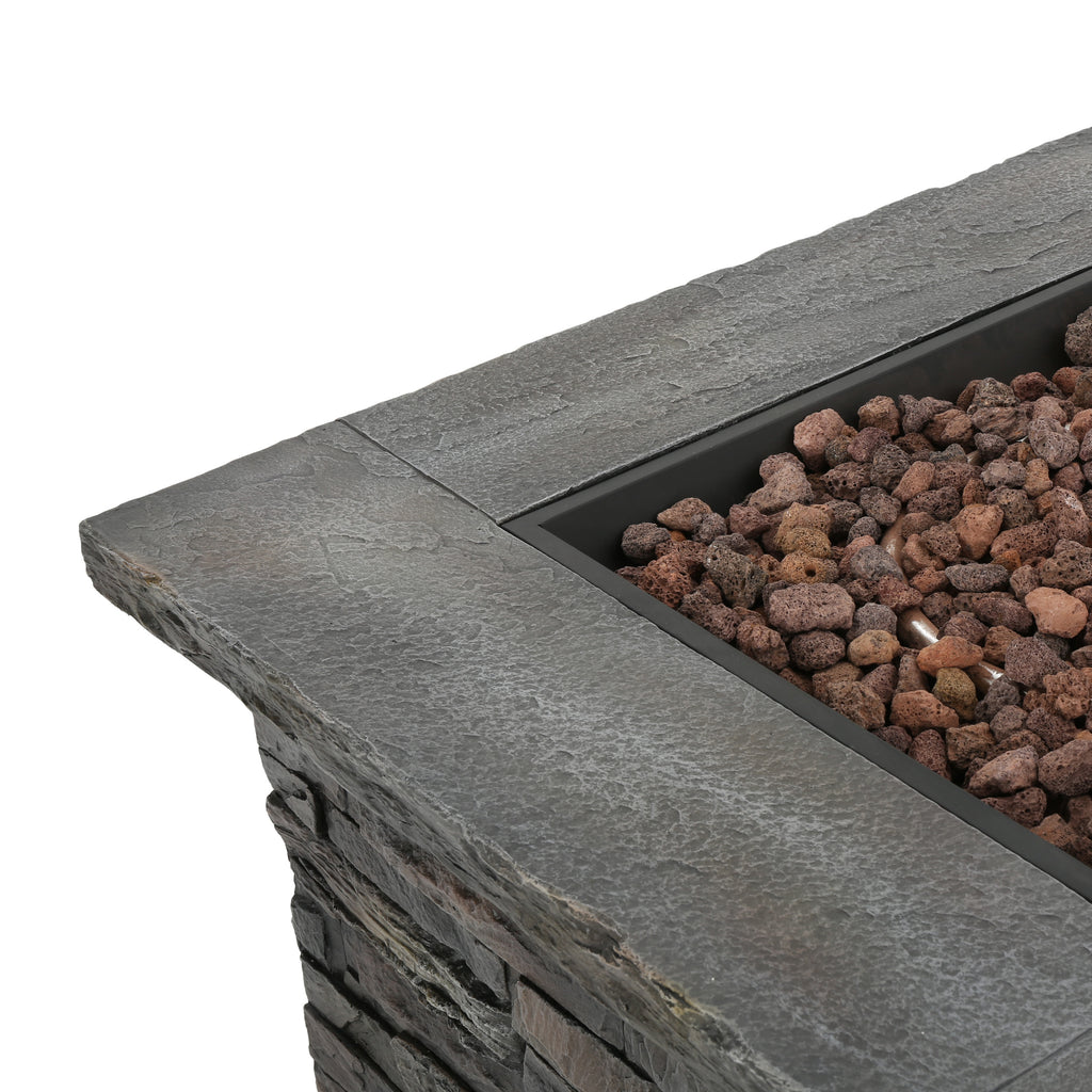 35" SQUARE MGO Outdoor Fire Pit - 40,000 BTU