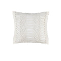 24" x 24" White Zippered Tropical Indoor/Outdoor Patio Throw Pillow