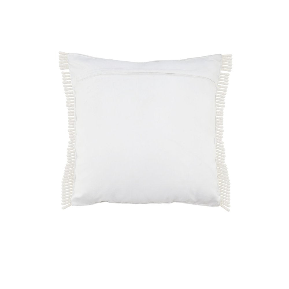 24" x 24" White Zippered Tropical Indoor/Outdoor Patio Throw Pillow