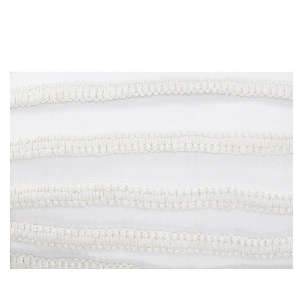 24" x 24" White Zippered Tropical Indoor/Outdoor Patio Throw Pillow
