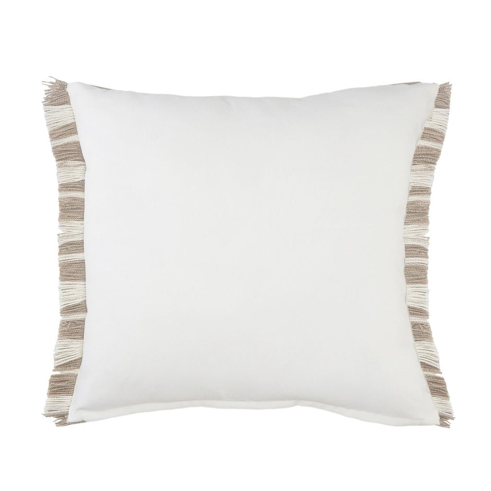 24" x 24" Tan Zippered Coastal Indoor/Outdoor Patio Throw Pillow