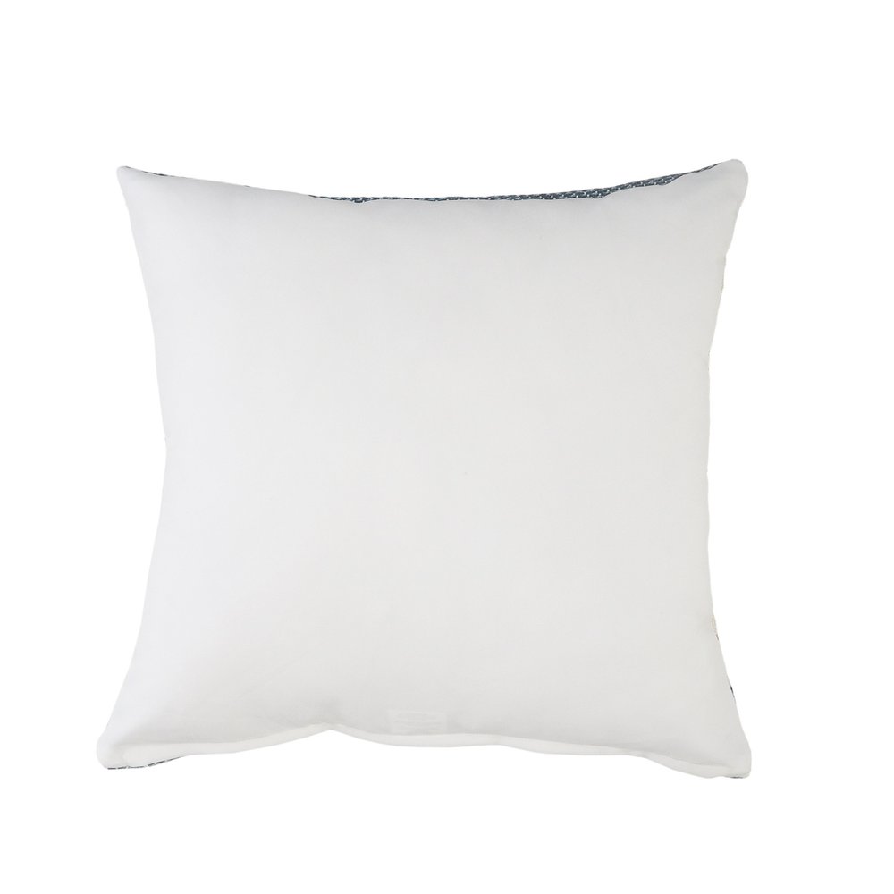 24" x 24" White Zippered Striped Indoor/Outdoor Patio Throw Pillow