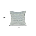 24" x 24" Blue Zippered Coastal Indoor/Outdoor Patio Throw Pillow