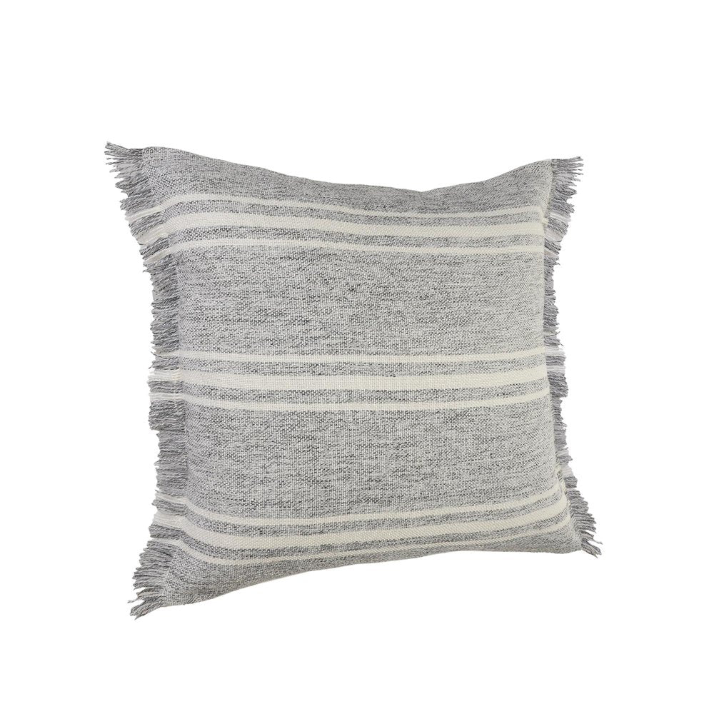 24" x 24" Gray Zippered Geometric Indoor/Outdoor Patio Throw Pillow