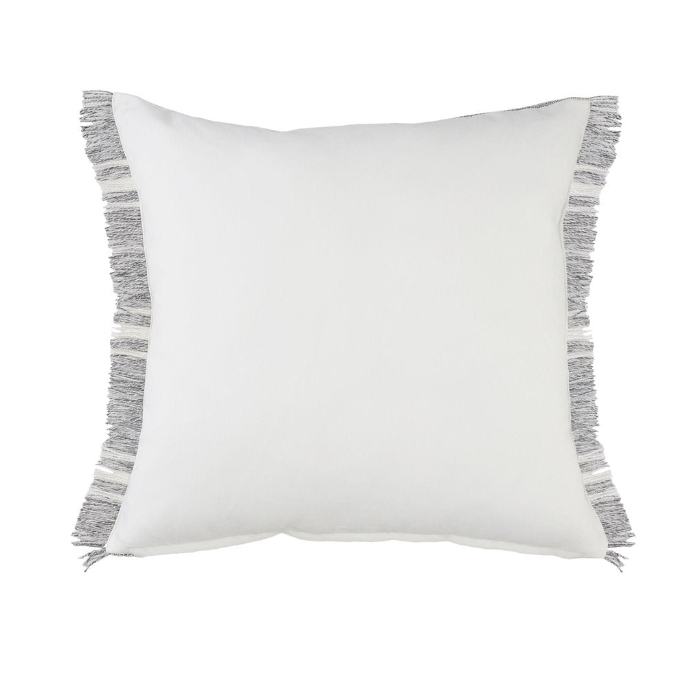 24" x 24" Gray Zippered Geometric Indoor/Outdoor Patio Throw Pillow