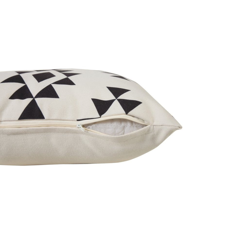 20" x 20" Black Zippered Southwestern Indoor/Outdoor Patio Throw Pillow