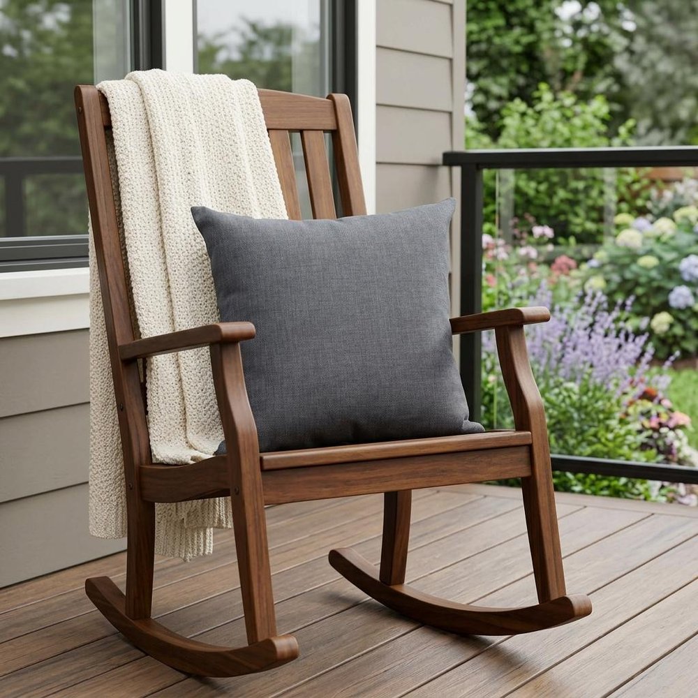 22" Granite Gray Indoor/Outdoor Patio Throw Pillow