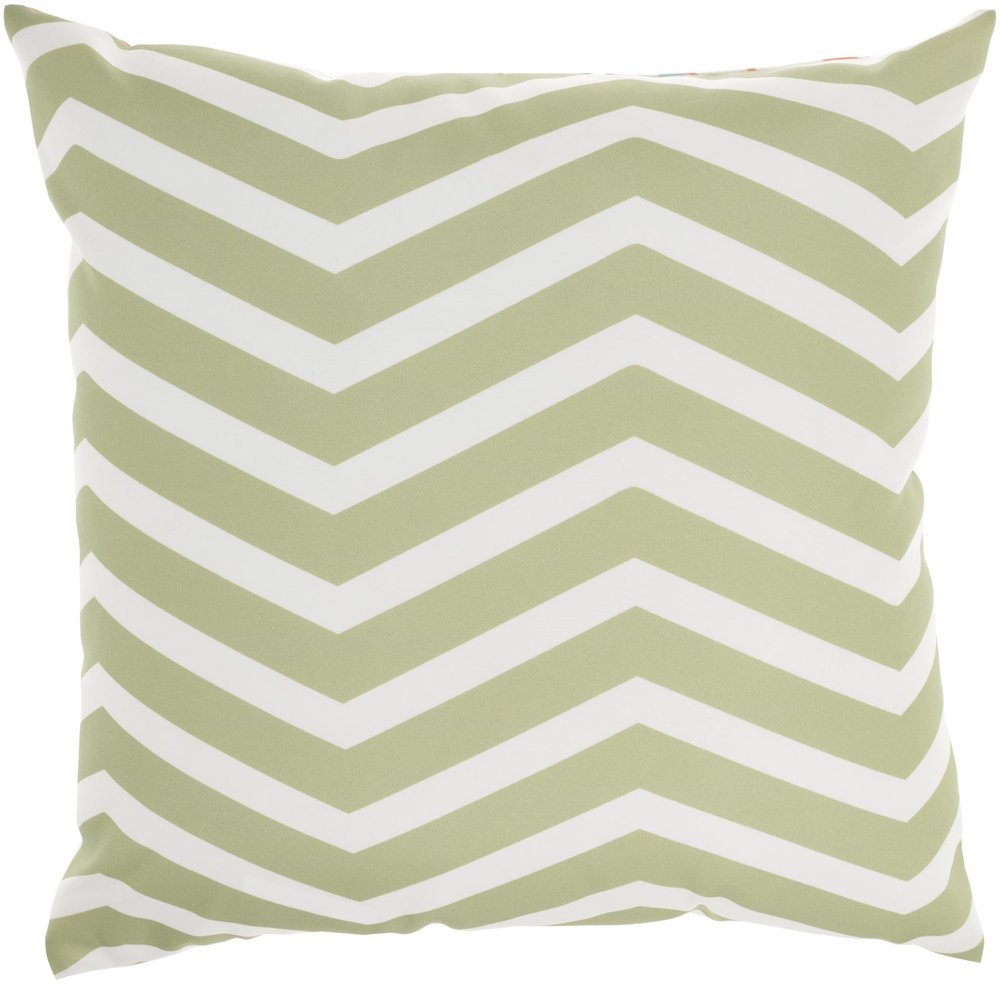 20" Orange Green and Blue Floral Indoor/Outdoor Patio Throw Pillow