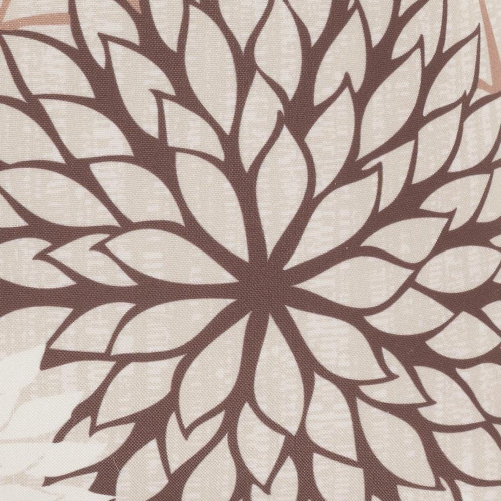 20" Brown Beige and Ivory Floral Indoor/Outdoor Patio Throw Pillow
