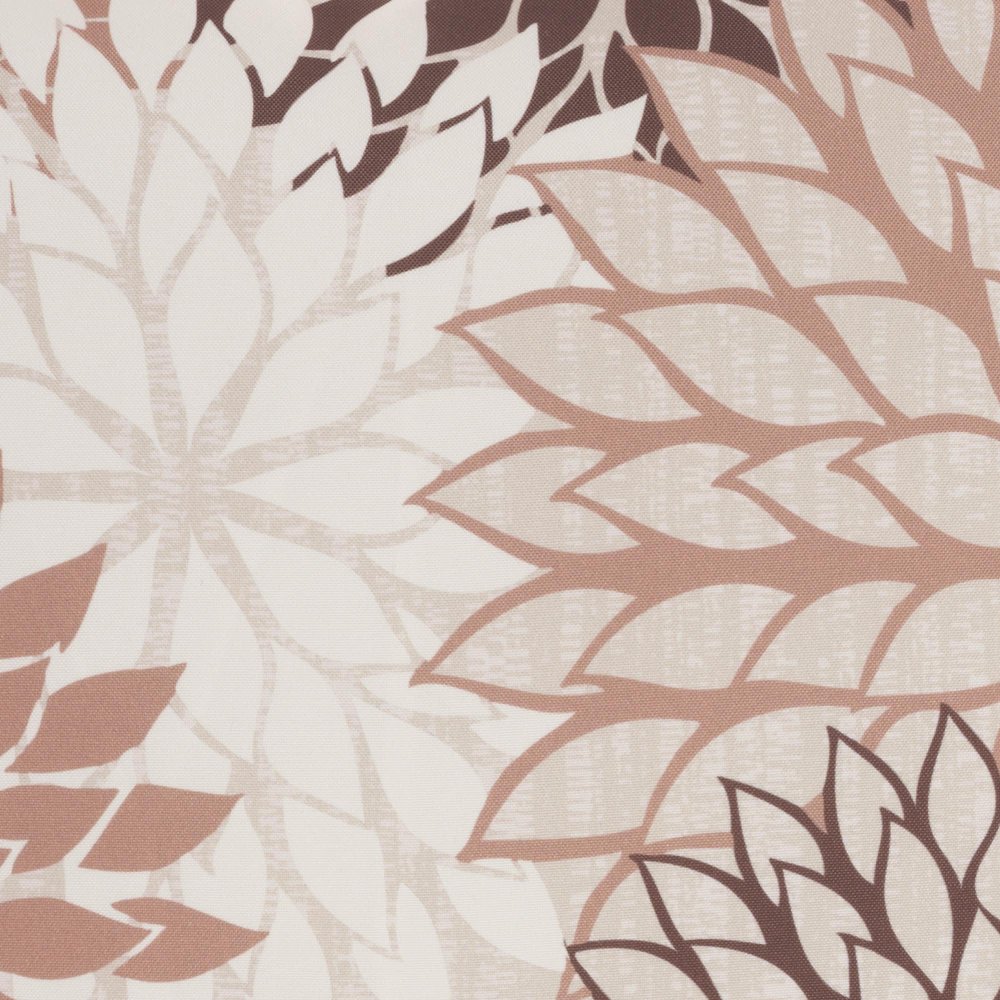 20" Brown Beige and Ivory Floral Indoor/Outdoor Patio Throw Pillow