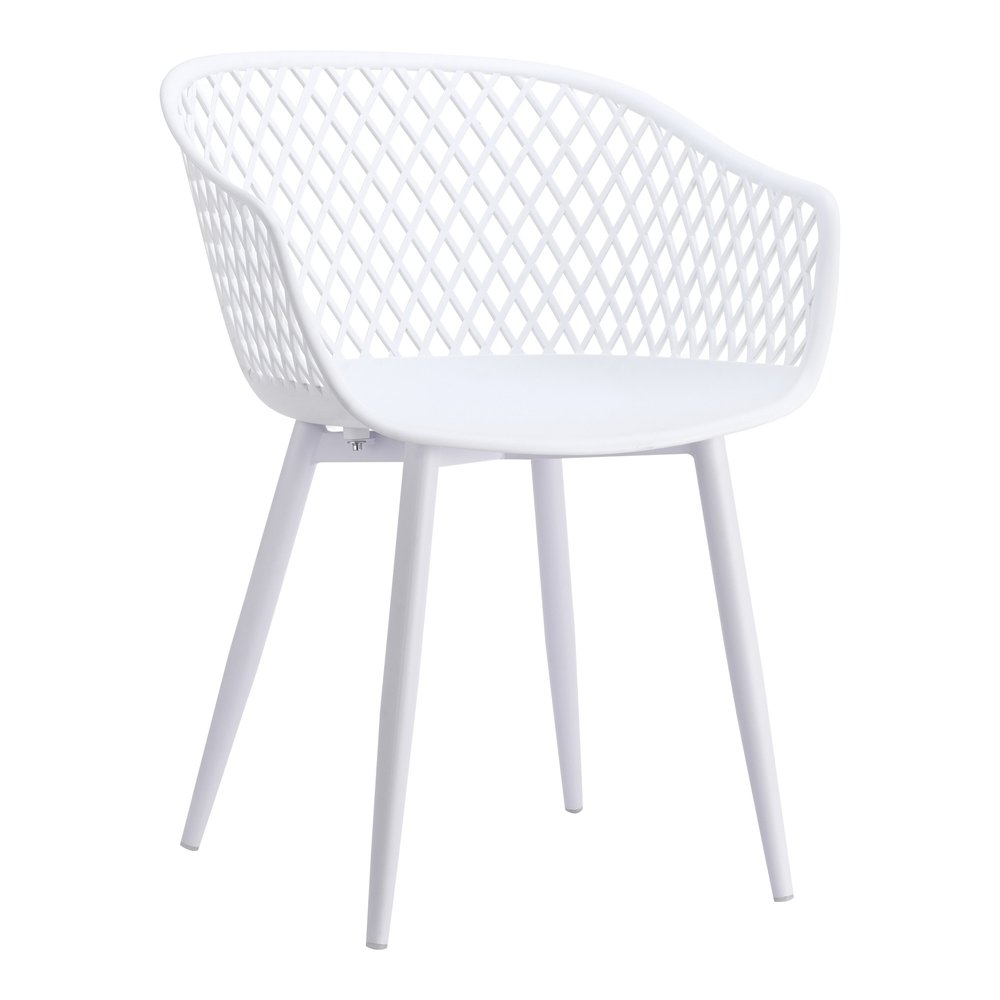 Set of Two Blue Heavy Duty Plastic Outdoor Stacking Dining Chairs