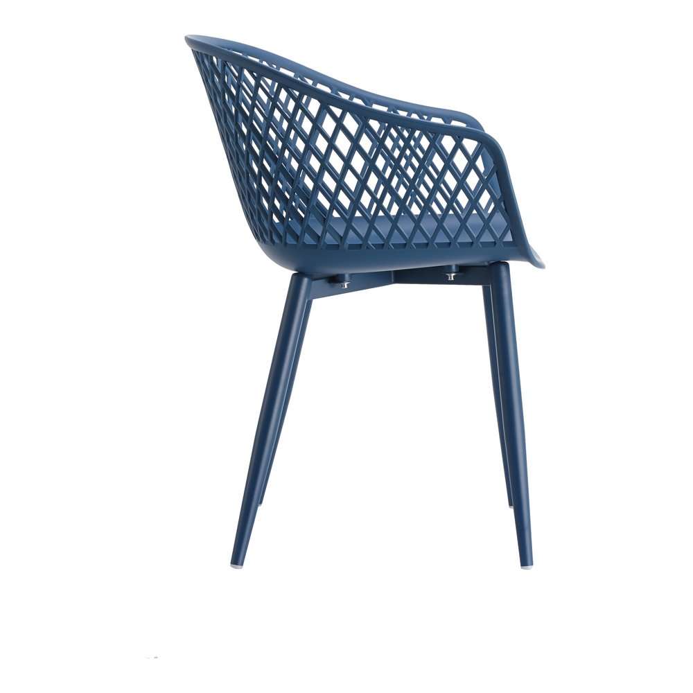 2-Piece White Heavy-Duty Plastic Outdoor Patio Stacking Dining Chair Set