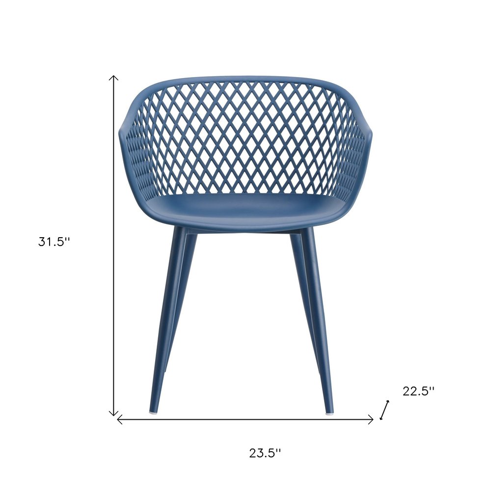2-Piece White Heavy-Duty Plastic Outdoor Patio Stacking Dining Chair Set