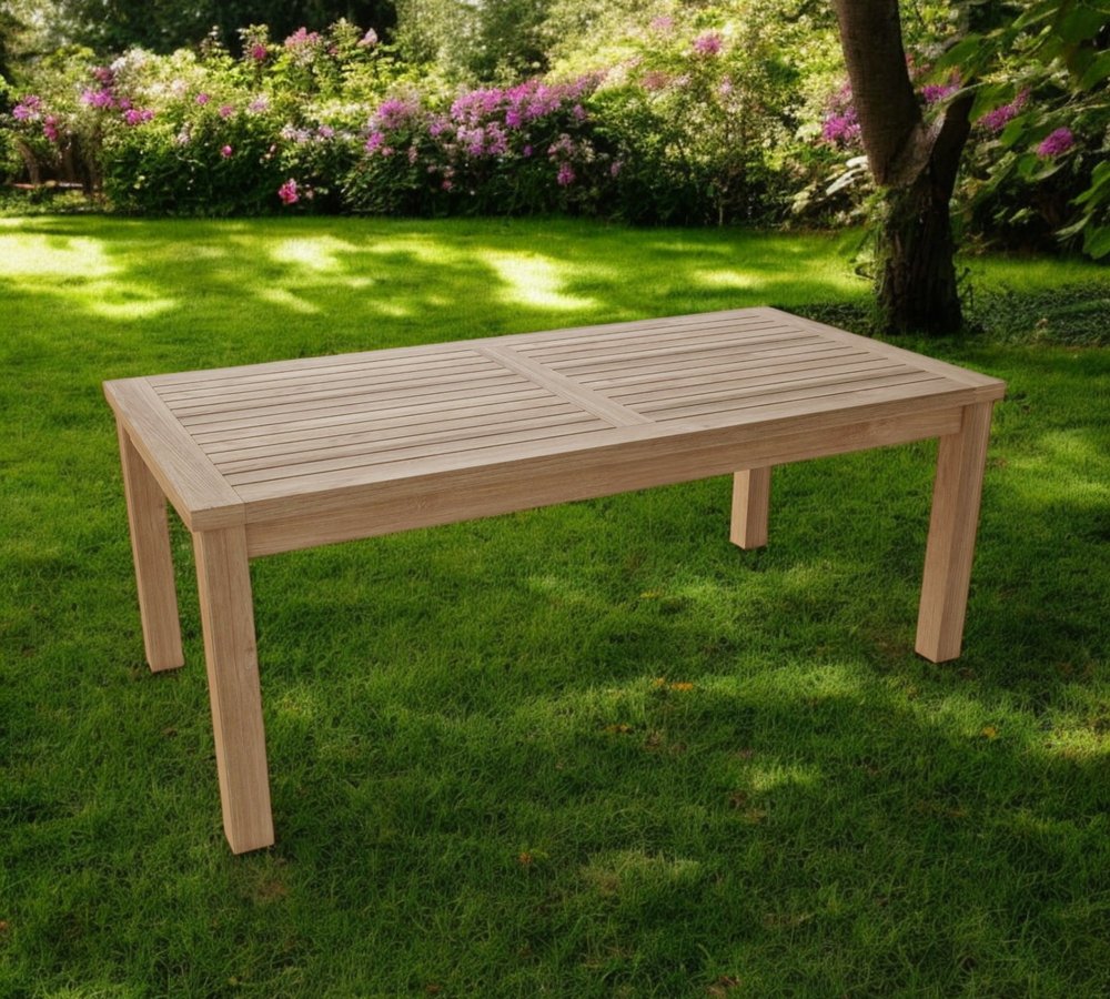 47" Natural Solid Wood Outdoor Patio Coffee Table