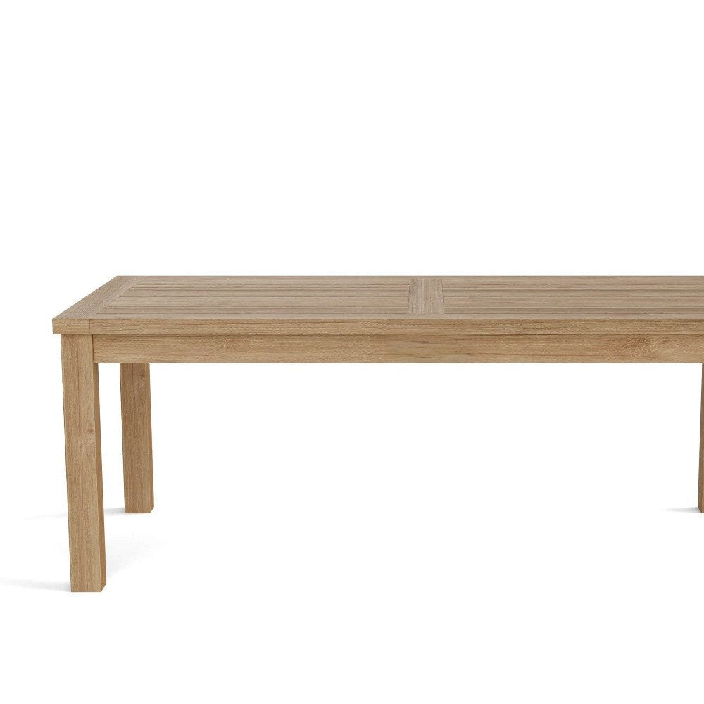 47" Natural Solid Wood Outdoor Patio Coffee Table