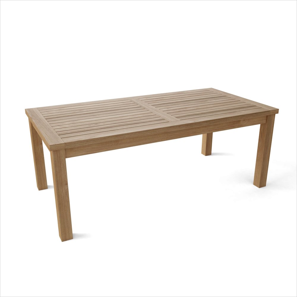 47" Natural Solid Wood Outdoor Patio Coffee Table