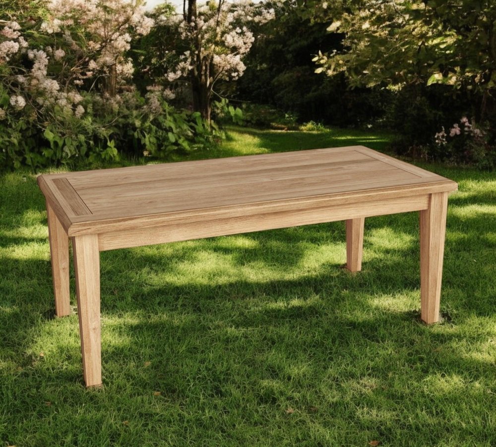 47" Natural Solid Wood Outdoor Patio Coffee Table
