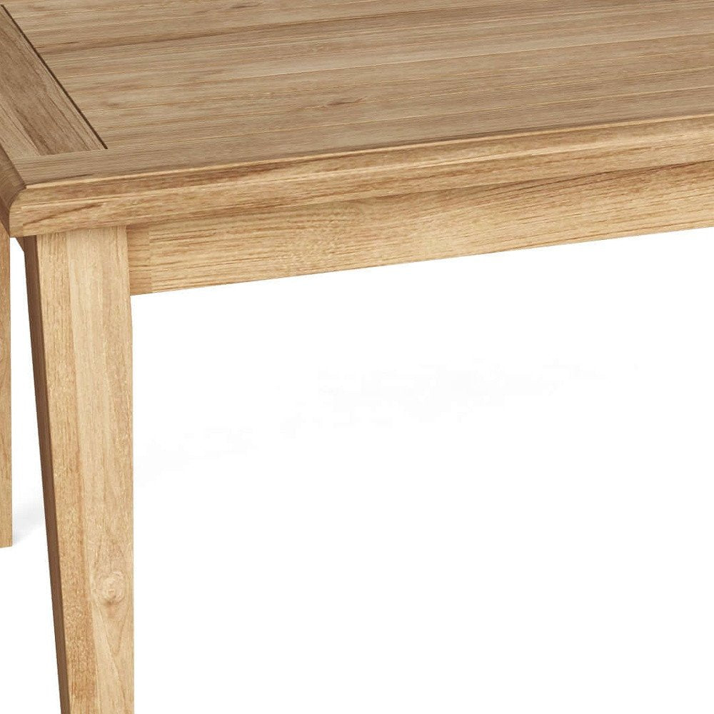 47" Natural Solid Wood Outdoor Patio Coffee Table