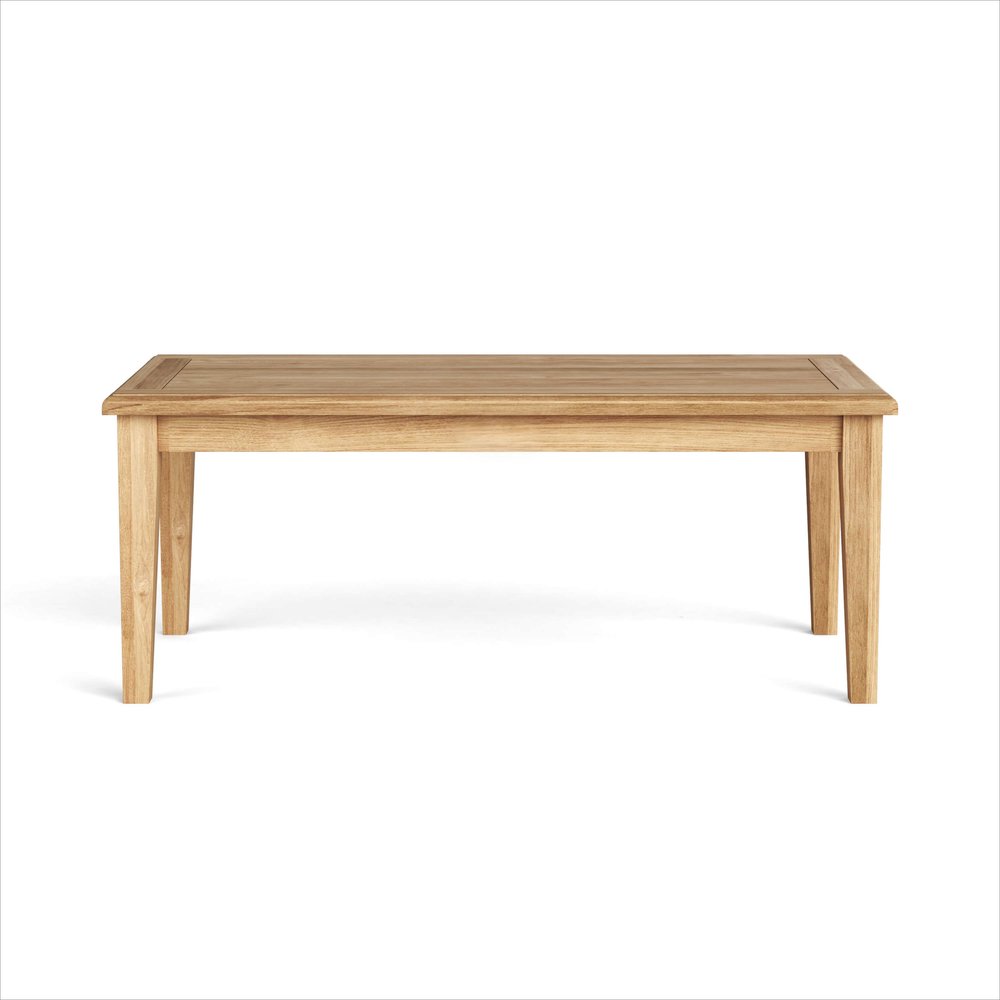 47" Natural Solid Wood Outdoor Patio Coffee Table