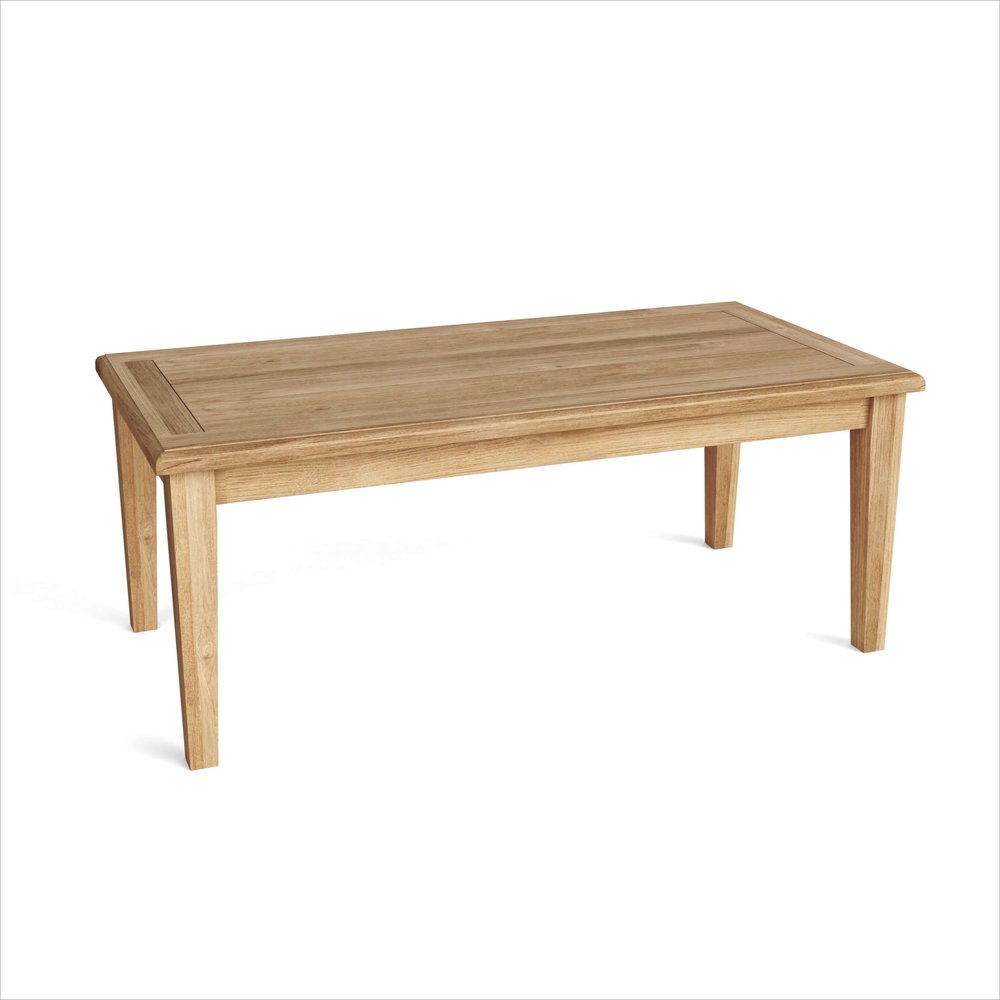 47" Natural Solid Wood Outdoor Patio Coffee Table