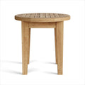 20" Natural Rounded Solid Wood Outdoor Patio Side Table
