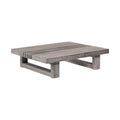 33" Gray Solid Wood Outdoor Patio Coffee Table