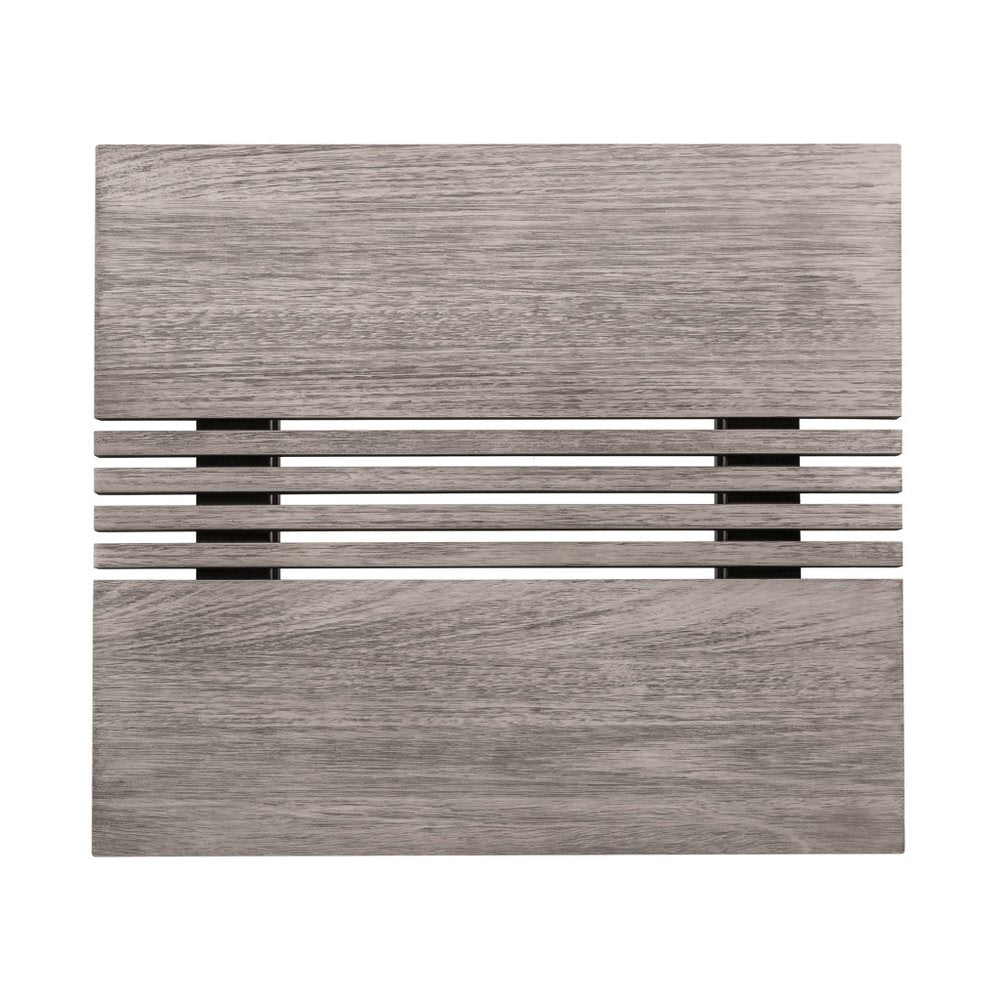 33" Gray Solid Wood Outdoor Patio Coffee Table